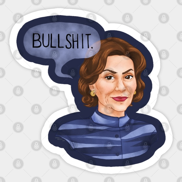 Emily Gilmore BS! Sticker by SarahWrightArt